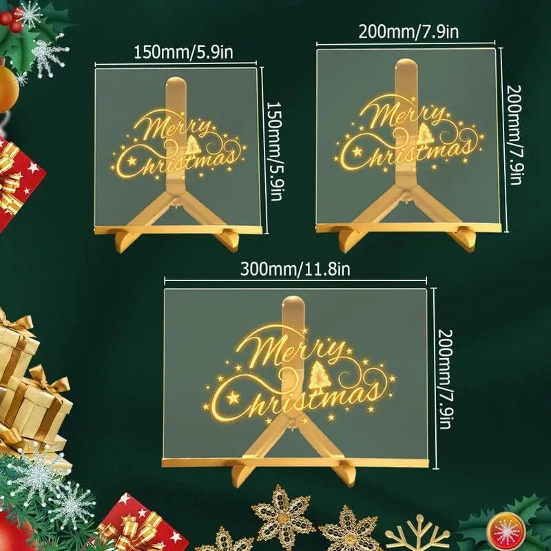 Luminous LED Acrylic Drawing Board – Rewritable Glow Note & Drawing Light