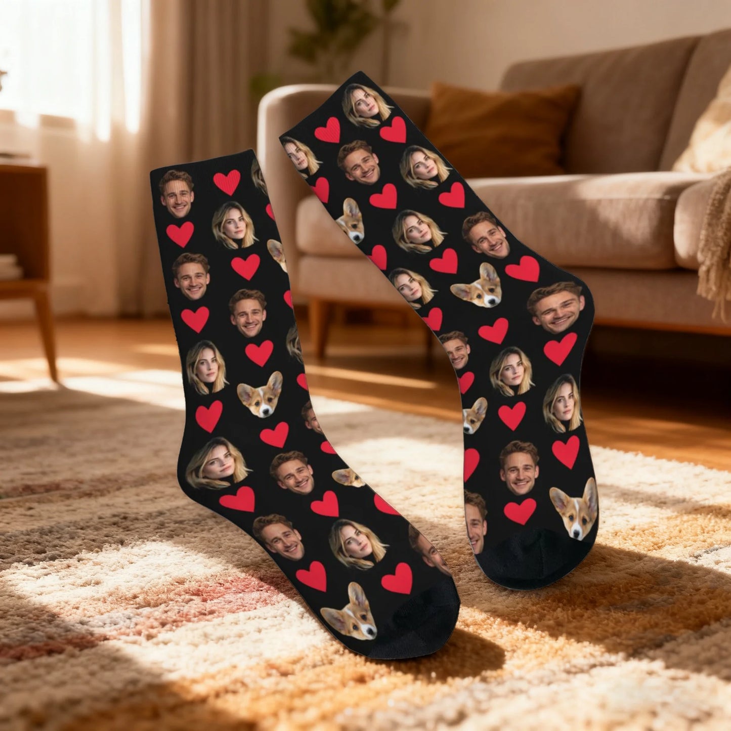 Personalised Face Socks – Funny Custom Valentine’s Gift