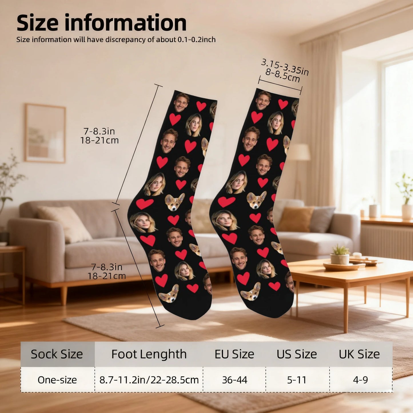Personalised Face Socks – Funny Custom Valentine’s Gift