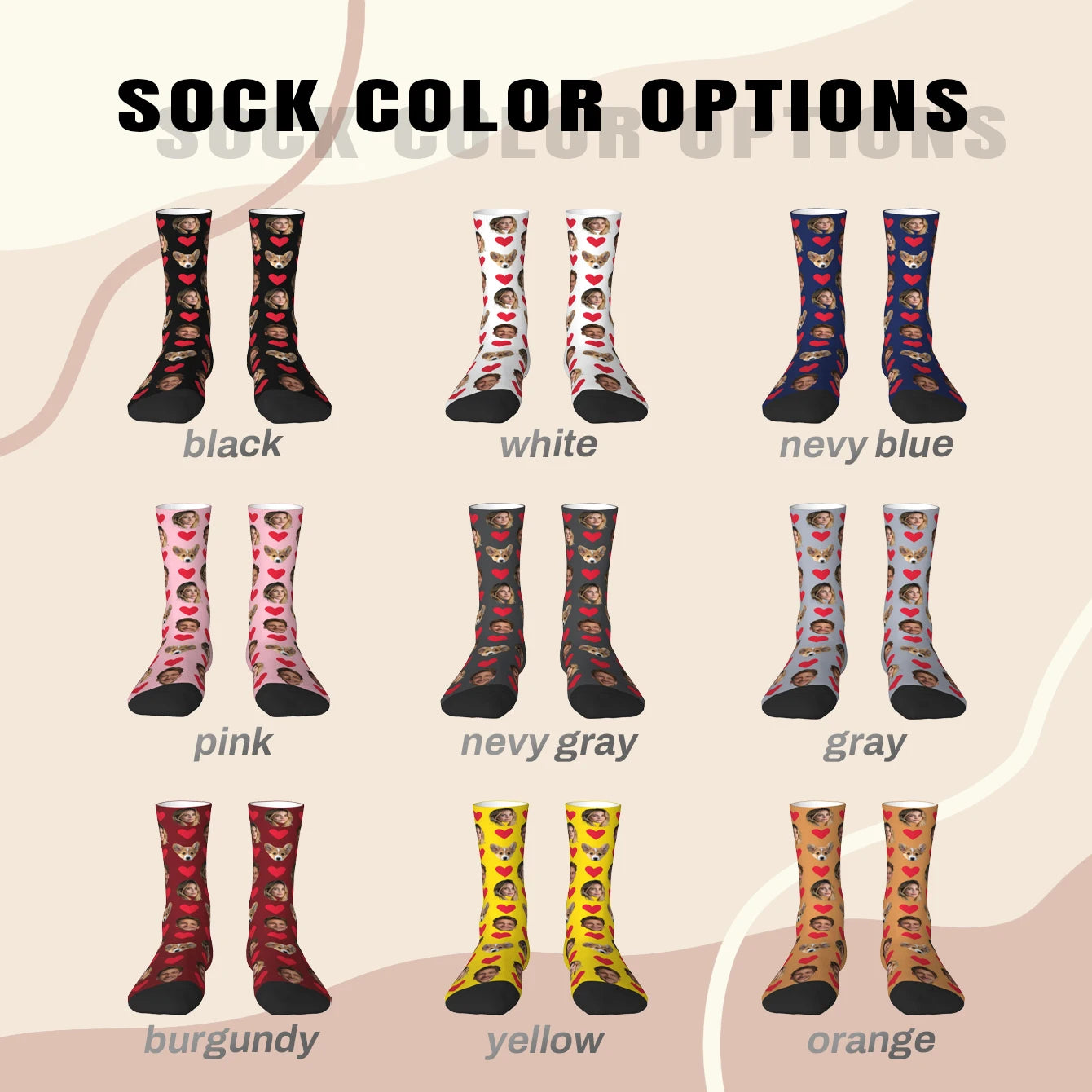 Personalised Face Socks – Funny Custom Valentine’s Gift