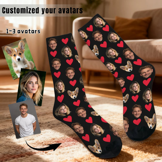 Personalised Face Socks – Funny Custom Valentine’s Gift