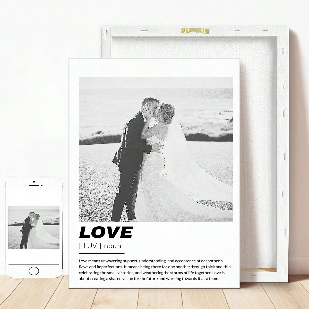 🖤 Unique Custom Black & White Canvas Artwork